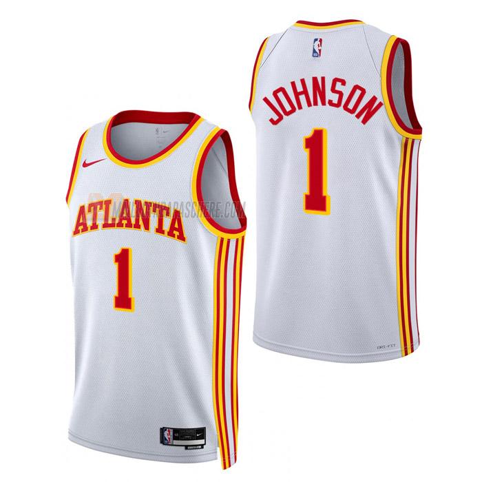 maillot jalen johnson atlanta hawks de 1 homme blanc association edition 2023