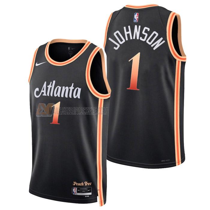 maillot jalen johnson atlanta hawks de 1 homme noir city edition 2023