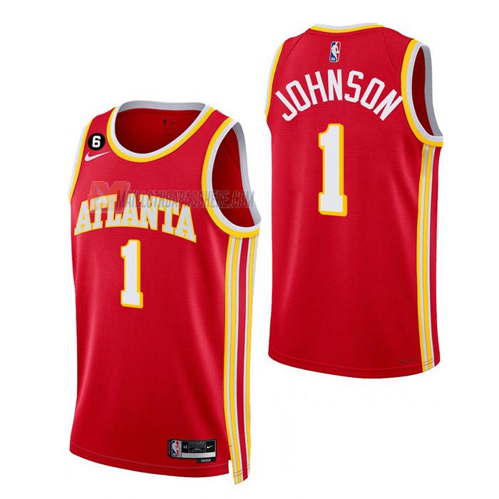 maillot jalen johnson atlanta hawks de 1 homme rouge icon edition 2023