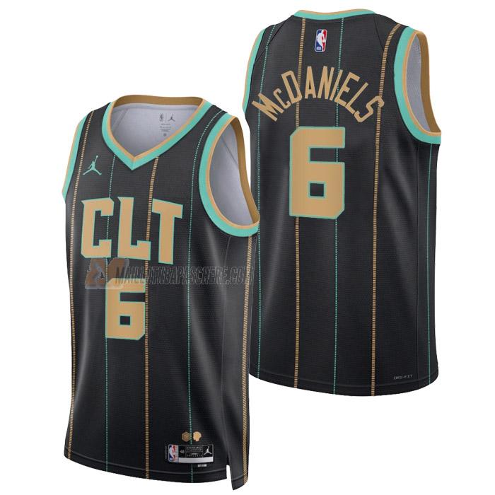 maillot jalen mcdaniels charlotte hornets de 6 homme noir city edition 2023