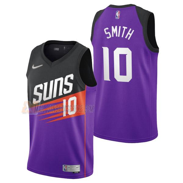 maillot jalen smith phoenix suns de 10 homme mauve earned edition 2022