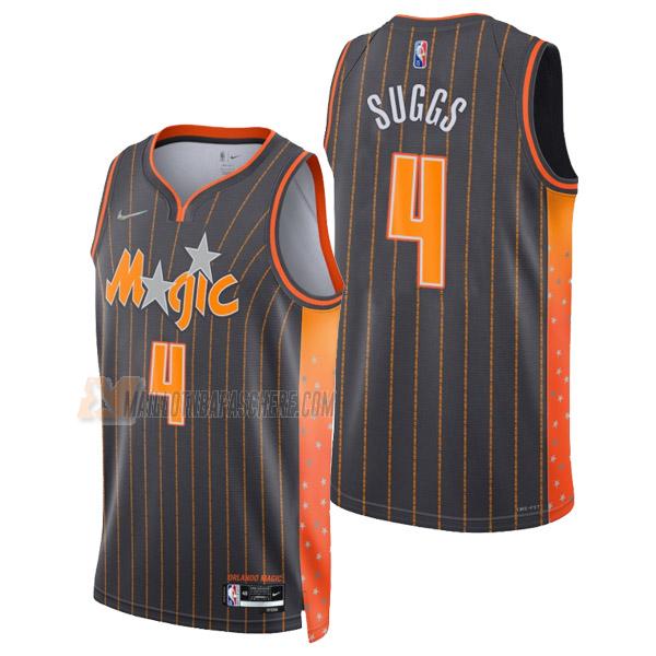 maillot jalen suggs orlando magic de 4 homme noir city edition 2022