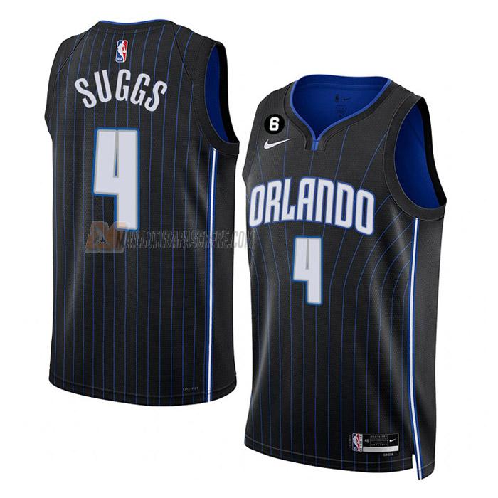 maillot jalen suggs orlando magic de 4 homme noir icon edition 2023