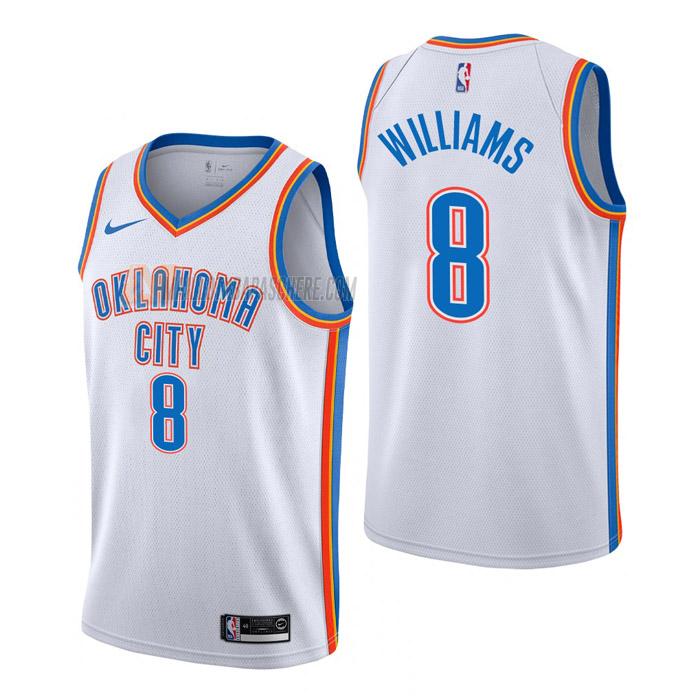 maillot jalen williams oklahoma city thunder de 8 homme blanc association edition 2023