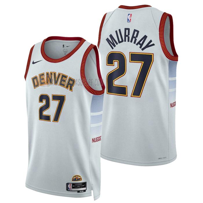 maillot jamal murray denver nuggets de 27 homme blanc city edition 2023