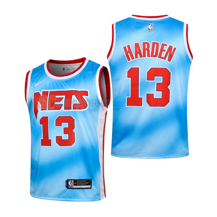 maillot james harden brooklyn nets de 13 enfant bleu classic edition 2021