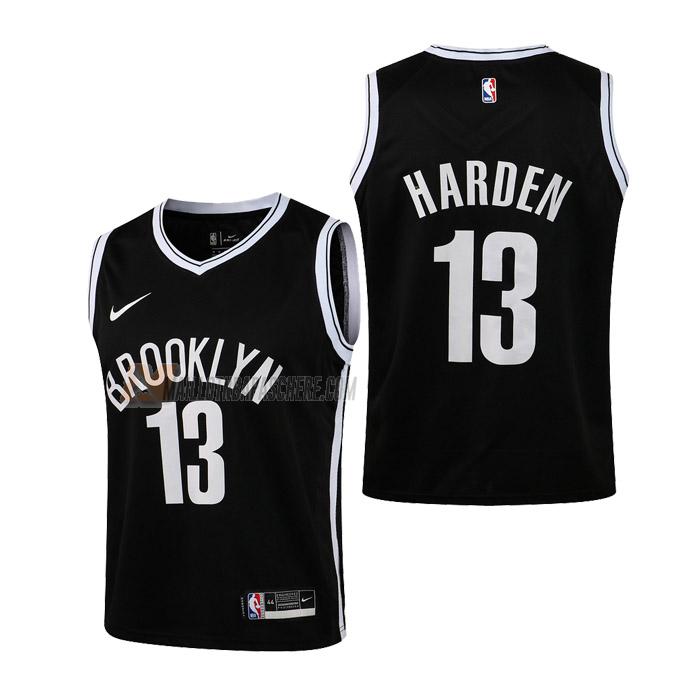 maillot james harden brooklyn nets de 13 enfant noir icon edition 2021