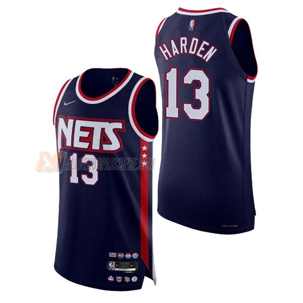 maillot james harden brooklyn nets de 13 homme bleu marine city edition 2022