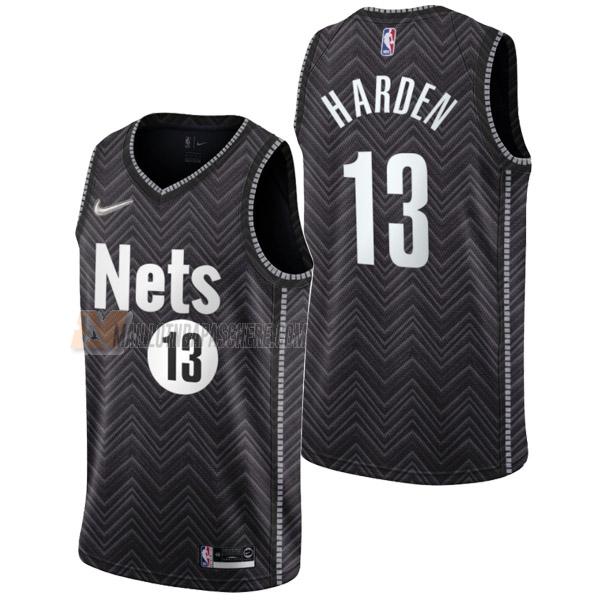 maillot james harden brooklyn nets de 13 homme noir earned edition 2022