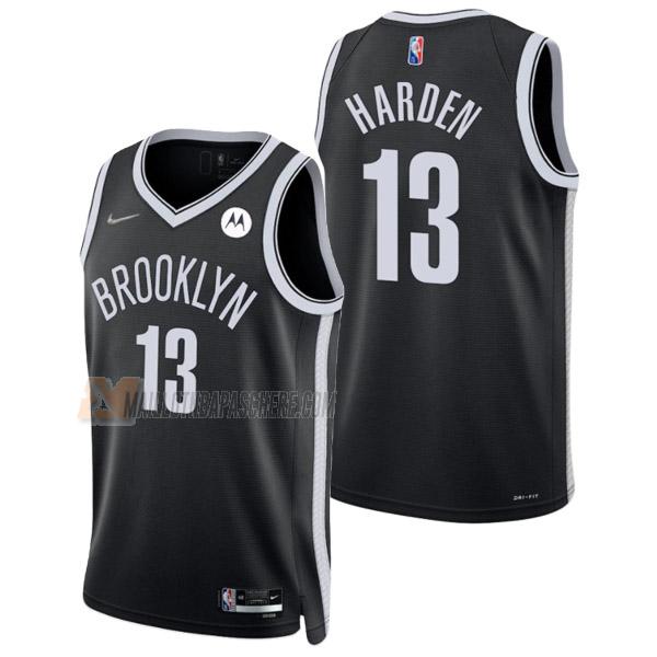 maillot james harden brooklyn nets de 13 homme noir icon edition 2022