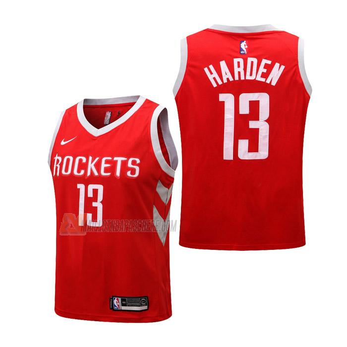 maillot james harden houston rockets de 13 enfant rouge icon edition 2019