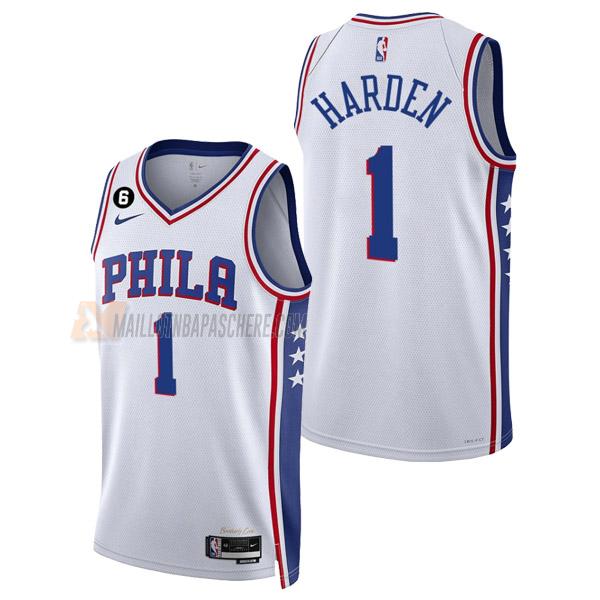 maillot james harden philadelphia 76ers de 1 homme blanc association edition 2023