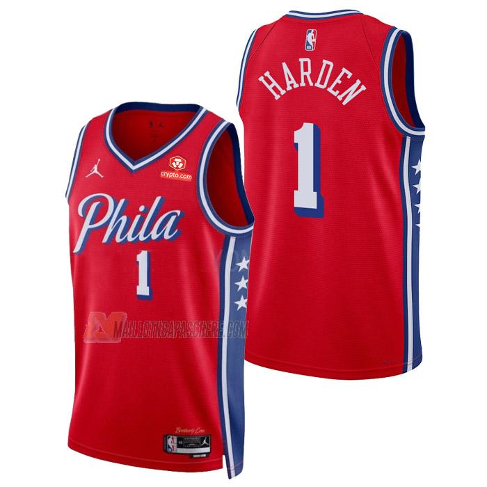 maillot james harden philadelphia 76ers de 1 homme rouge statement edition 2023