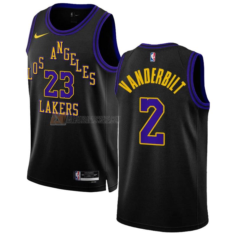 maillot jarred vanderbilt los angeles lakers de 2 homme noir city edition 2023-24