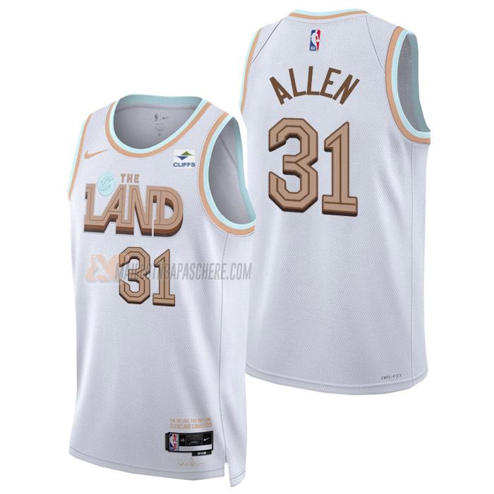 maillot jarrett allen cleveland cavaliers de 31 homme blanc city edition 2023