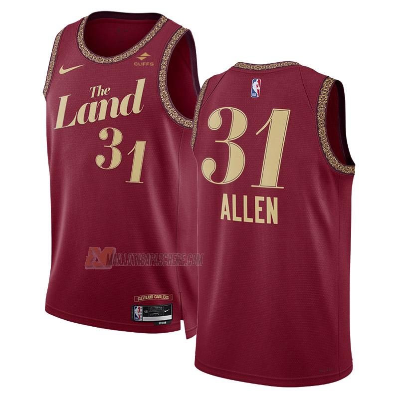 maillot jarrett allen cleveland cavaliers de 31 homme noir city edition 2023-24