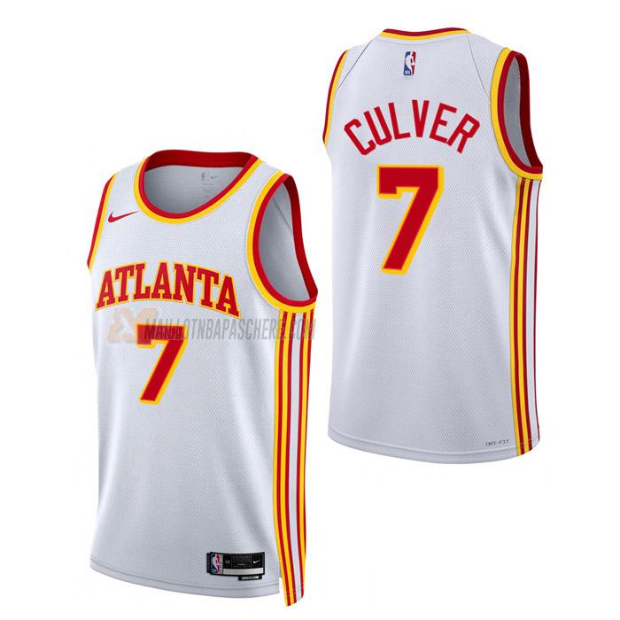 maillot jarrett culver atlanta hawks de 7 homme blanc association edition 2023