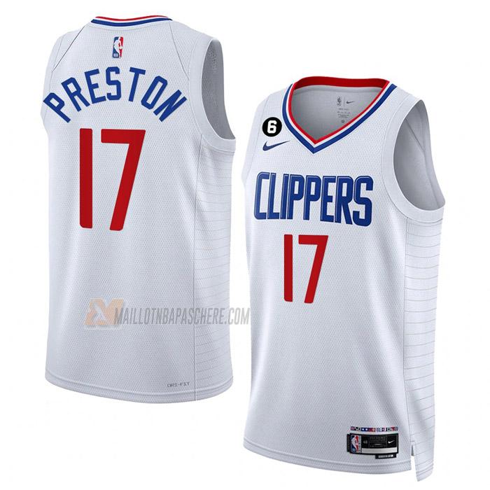 maillot jason preston los angeles clippers de 17 homme blanc association edition 2023