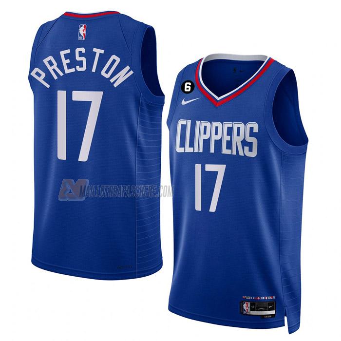 maillot jason preston los angeles clippers de 17 homme bleu icon edition 2023