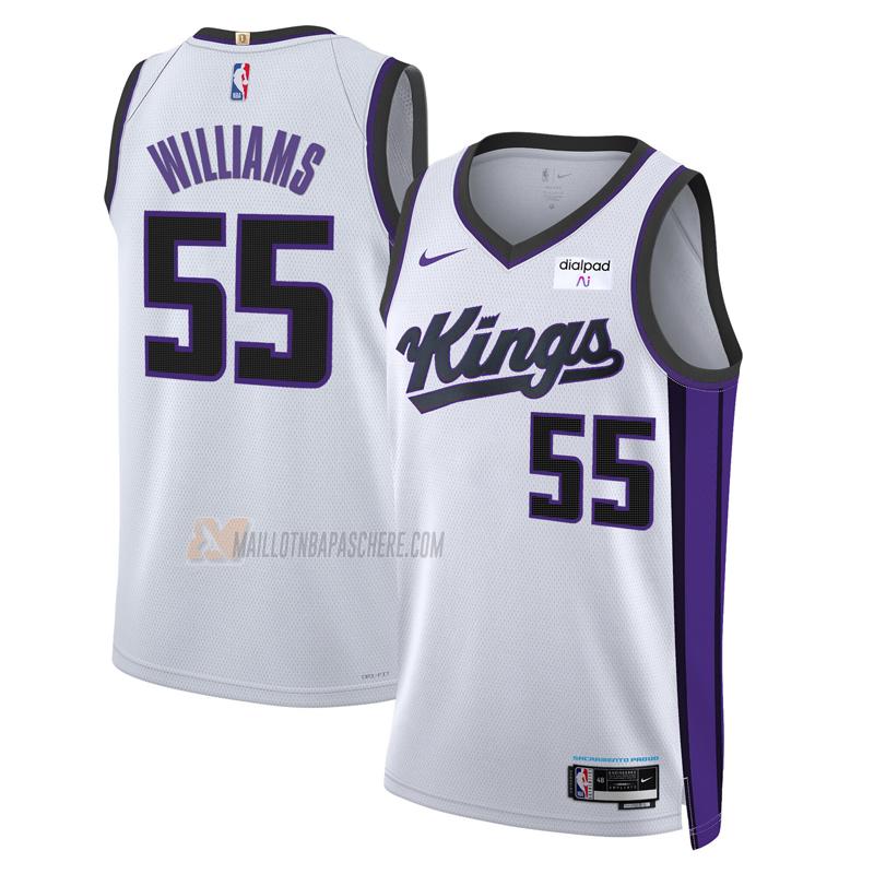 maillot jason williams sacramento kings de 55 homme blanc association edition 2023-24