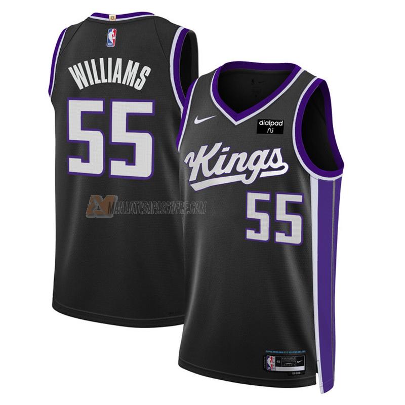 maillot jason williams sacramento kings de 55 homme noir icon edition 2023-24