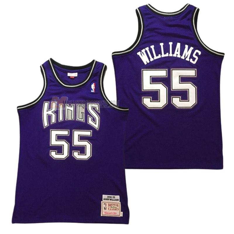 maillot jason williams sacramento kings de 55 homme violet retro