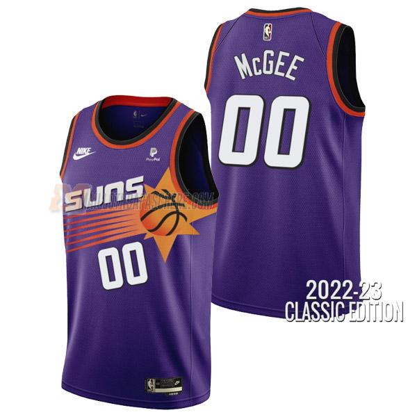 maillot javale mcgee phoenix suns de 0 homme mauve classic edition 2023