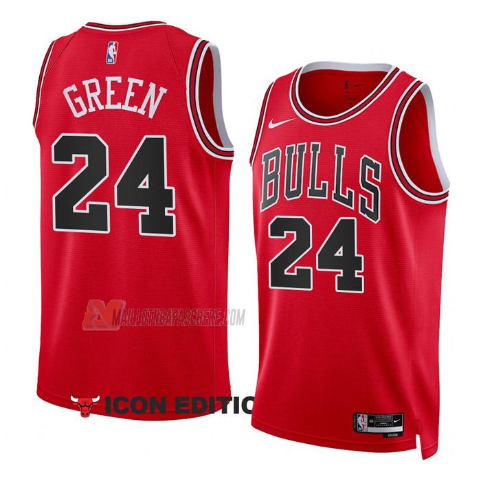 maillot javonte green chicago bulls de 24 homme rouge icon edition 2023