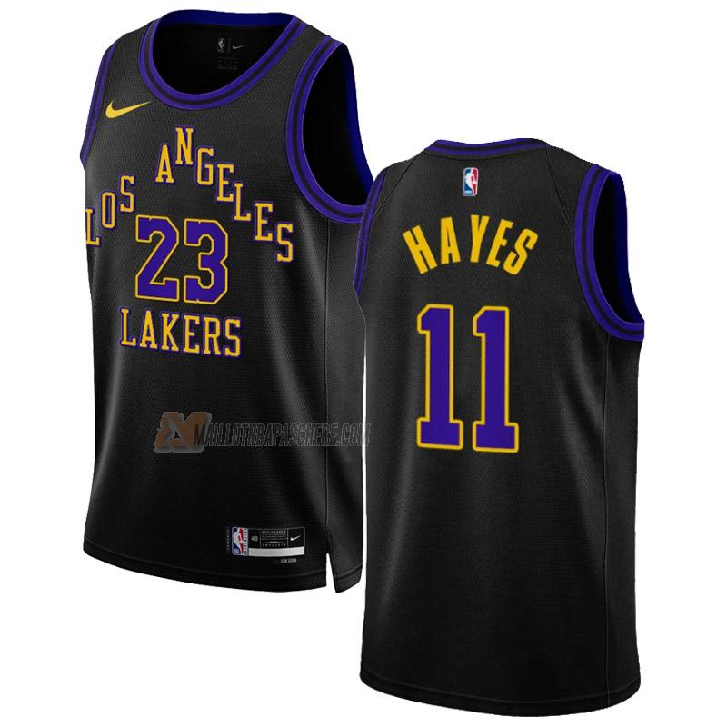 maillot jaxson hayes los angeles lakers de 11 homme noir city edition 2023-24