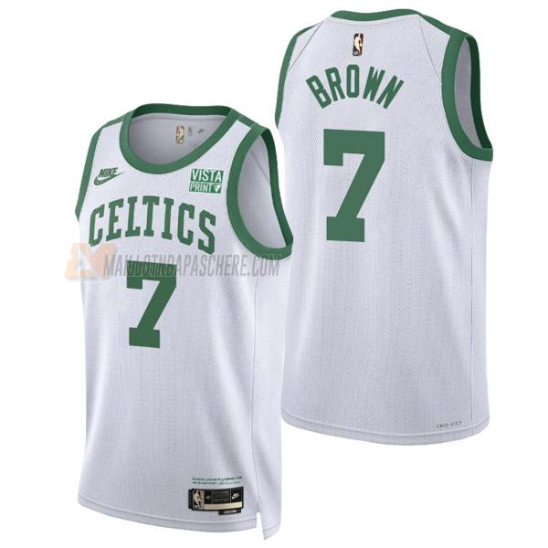 maillot jaylen brown boston celtics de 7 homme blanc classic edition 2022