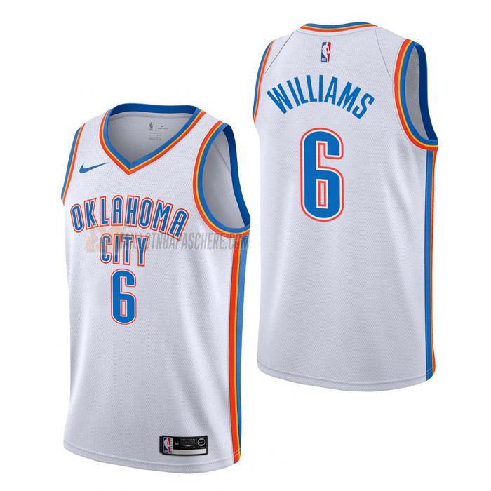 maillot jaylin williams oklahoma city thunder de 6 homme blanc association edition 2023