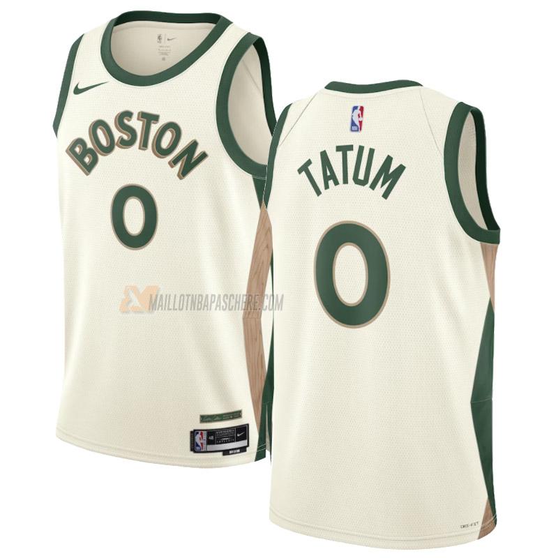 maillot jayson tatum boston celtics de 0 homme jaune city edition 2023-24