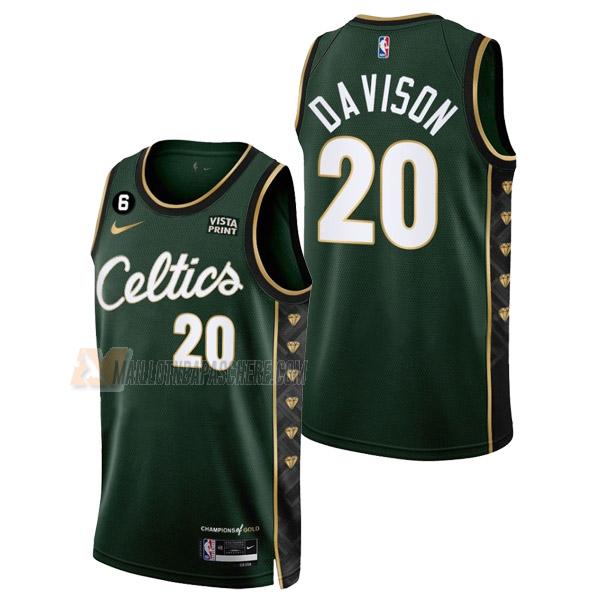 maillot jd davison boston celtics de 20 homme vert city edition 2023