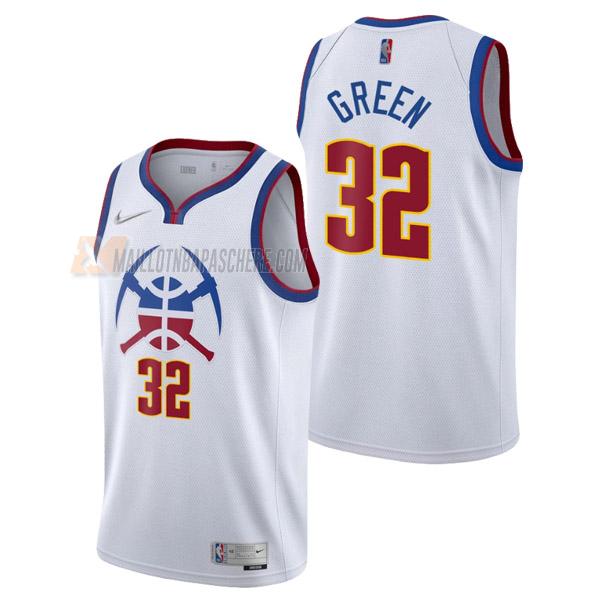 maillot jeff green denver nuggets de 32 homme blanc earned edition 2021