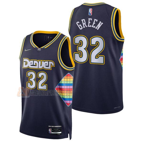 maillot jeff green denver nuggets de 32 homme bleu marine city edition 2022