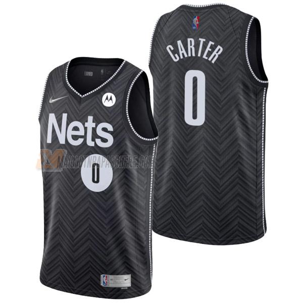 maillot jevon carter brooklyn nets de 0 homme noir earned edition 2022