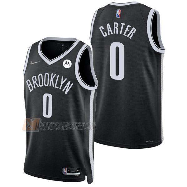 maillot jevon carter brooklyn nets de 0 homme noir icon edition 2022