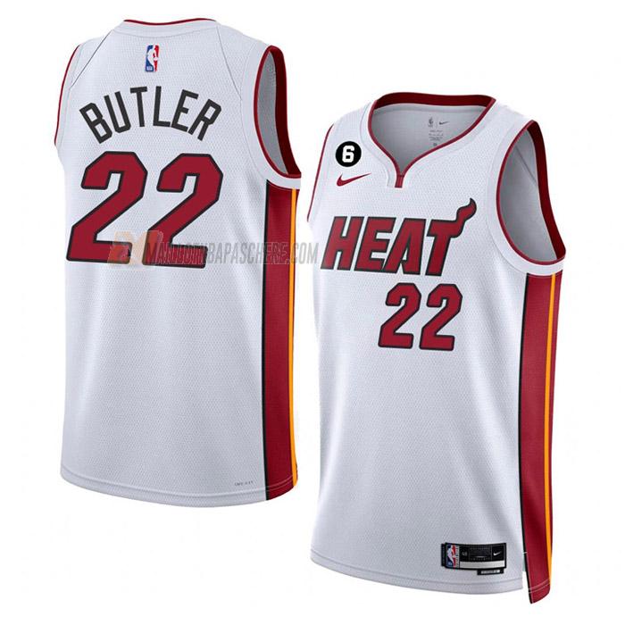 maillot jimmy butler miami heat de 22 homme blanc association edition 2023