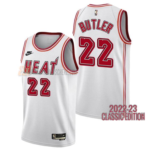 maillot jimmy butler miami heat de 22 homme blanc classic edition 2023