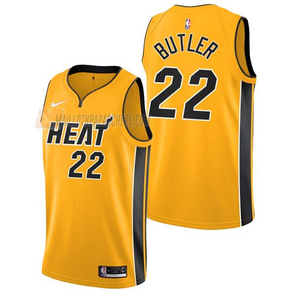 maillot jimmy butler miami heat de 22 homme jaune earned edition 2022