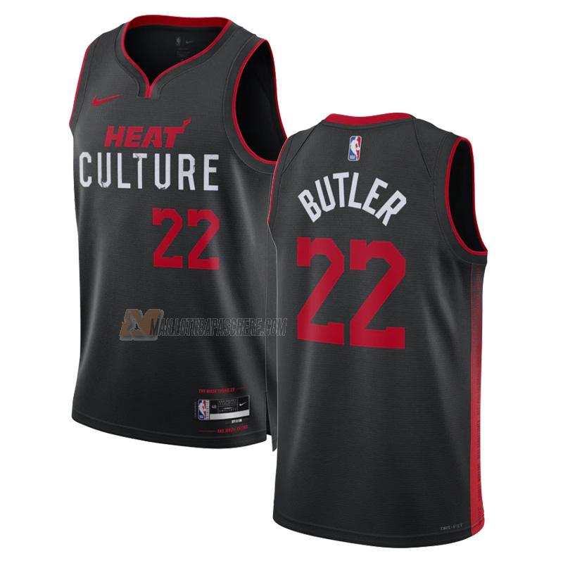 maillot jimmy butler miami heat de 22 homme noir city edition 2023-24