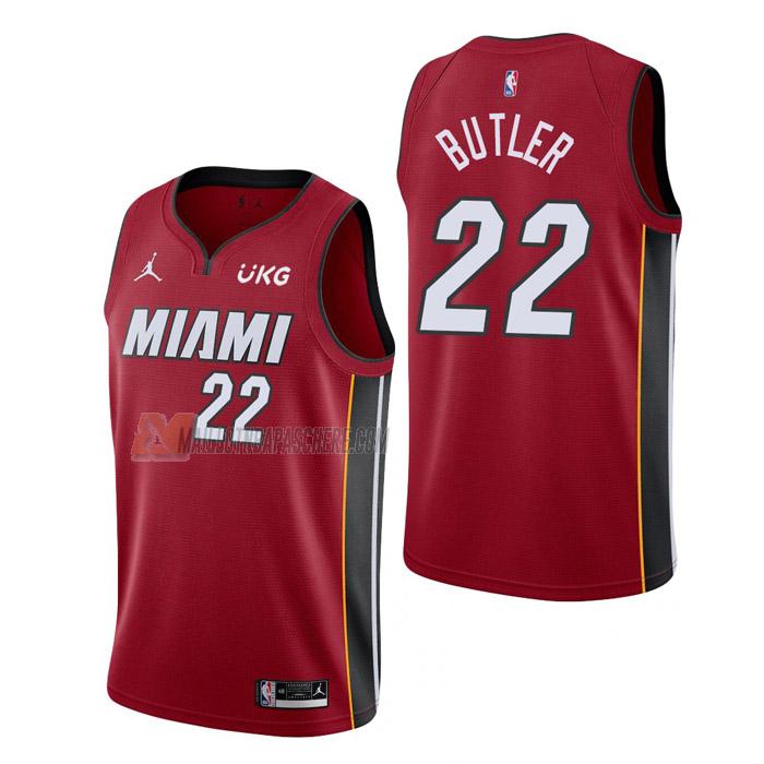 maillot jimmy butler miami heat de 22 homme rouge statement edition 2023