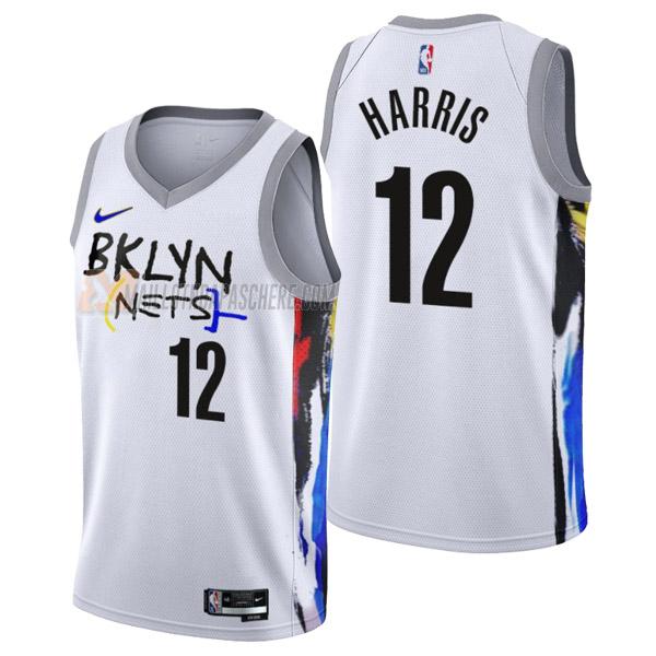 maillot joe harris brooklyn nets de 12 homme blanc city edition 2023