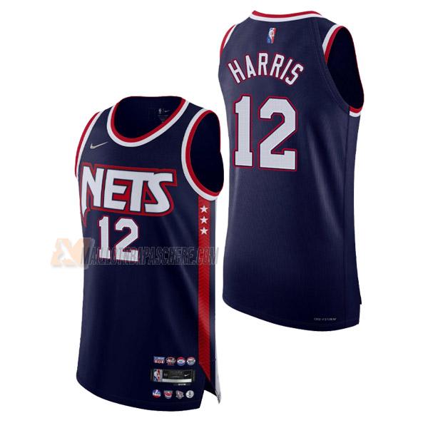 maillot joe harris brooklyn nets de 12 homme bleu marine city edition 2022