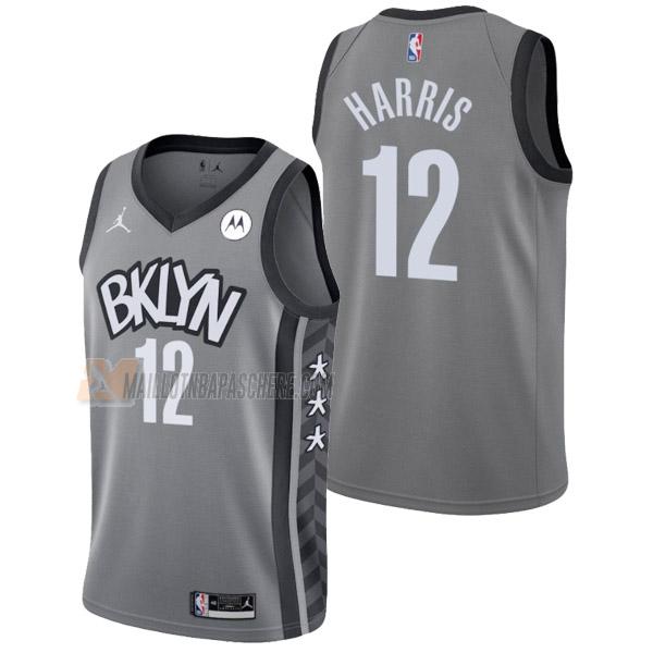 maillot joe harris brooklyn nets de 12 homme gris statement edition 2022