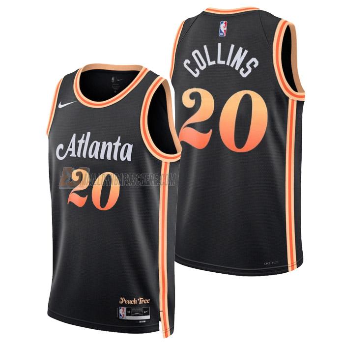 maillot john collins atlanta hawks de 20 homme noir city edition 2023