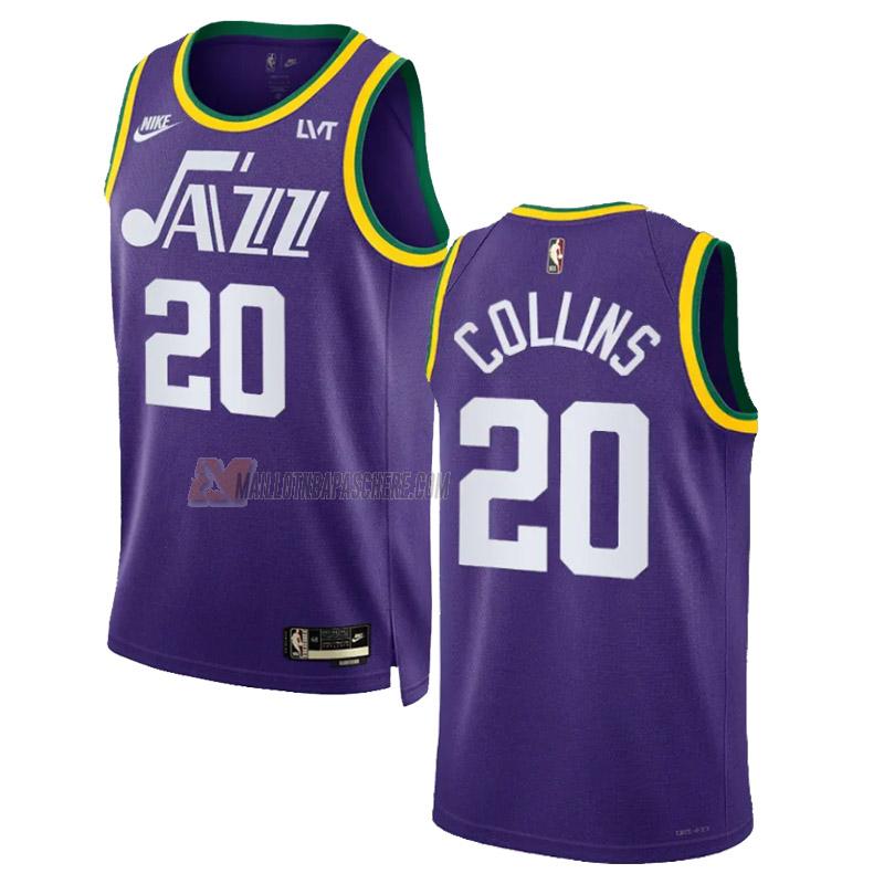 maillot john collins utah jazz de 20 homme violet classic edition 2023-24