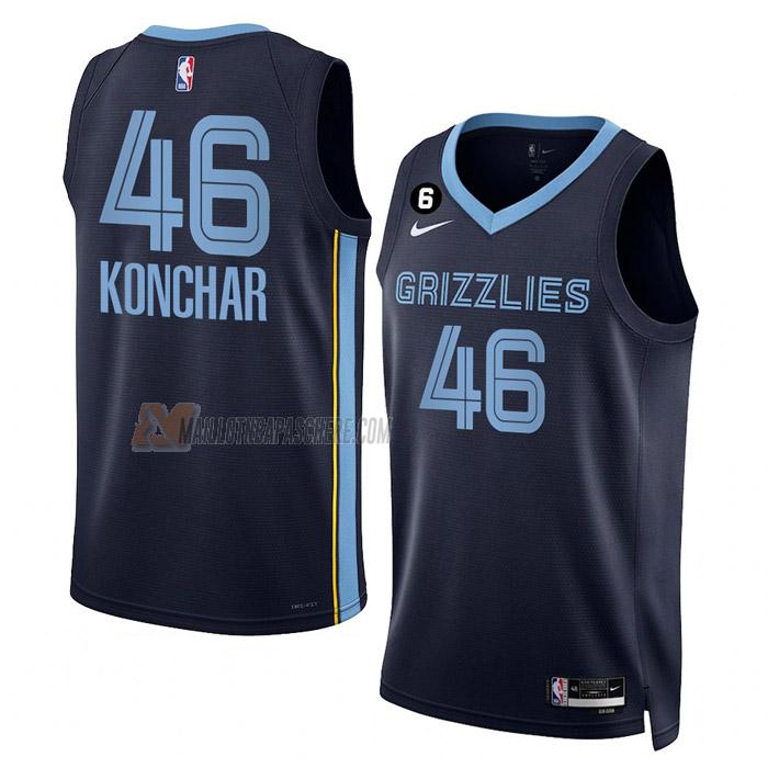 maillot john konchar memphis grizzlies de 46 homme bleu marine icon edition 2023