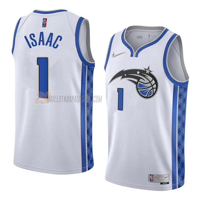 maillot jonathan isaac orlando magic de 1 homme blanc earned edition 2023