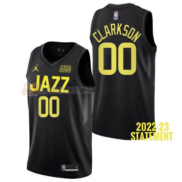 maillot jordan clarkson utah jazz de 0 homme noir statement edition 2023